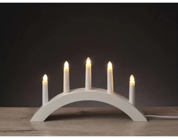 Vianočný svietnik 5xE10/15W/230V biela