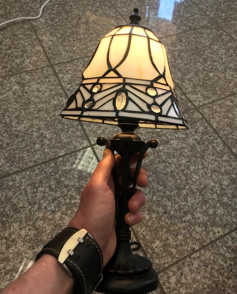 Lampa tiffany stolová ANTIK Ø18*38