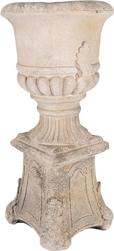 Béžový antik kvetináč v barokovom štýle Baroque - 33*33*69 cm
