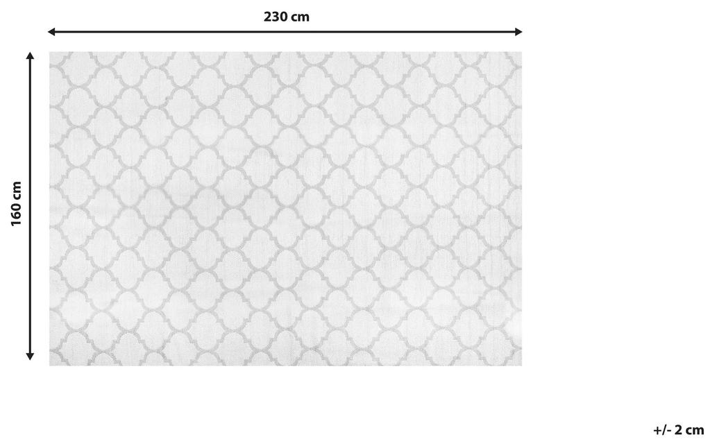 Obojstranný vonkajší koberec 160 x 230 cm sivá/biela AKSU Beliani