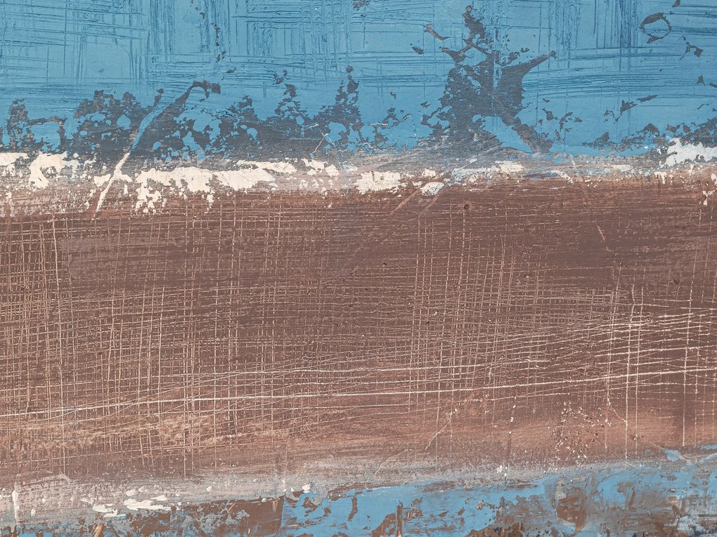 Silence obraz modrý 120x120 cm