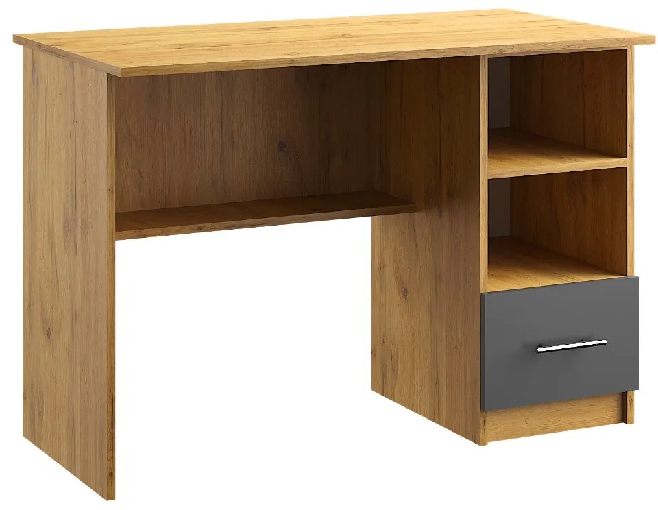 KANTOR KIT písací stôl N04, antracit / dub Apalačský, pravý