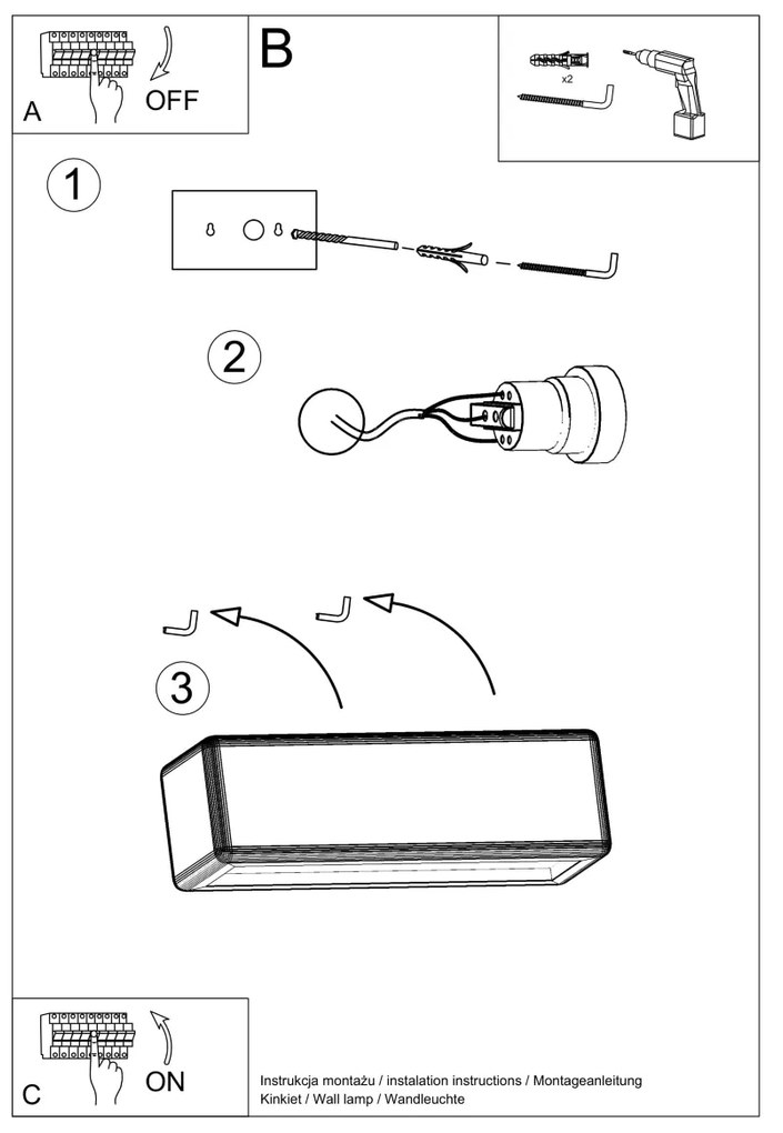 Nástenné svietidlo Subani, 1x biele keramické tienidlo