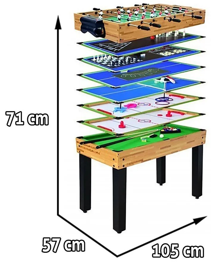 RAMIZ Herný stôl 12 v 1