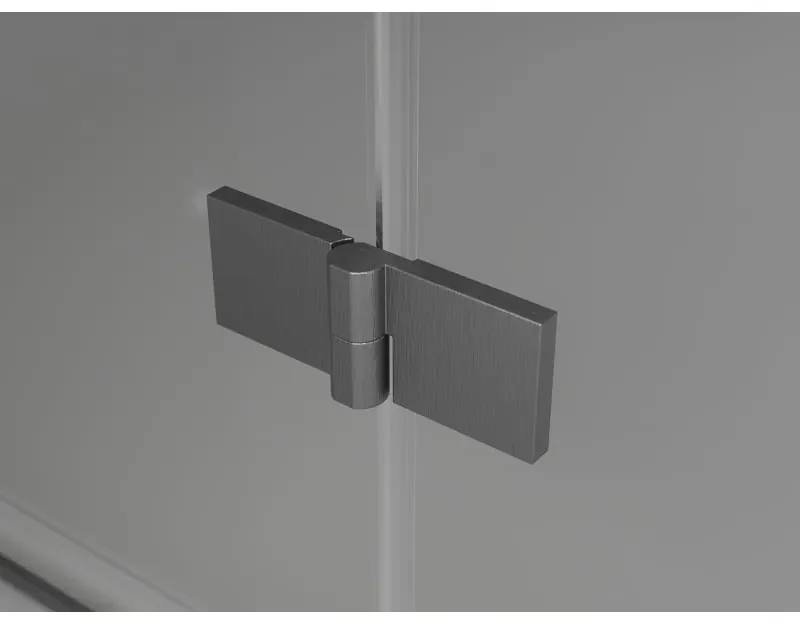 Mexen Lunar-F Duo, sklápací sprchový kút 90 x 80 cm, 8mm číre sklo, profil grafit brúsený, 836-090L-080P-66-00