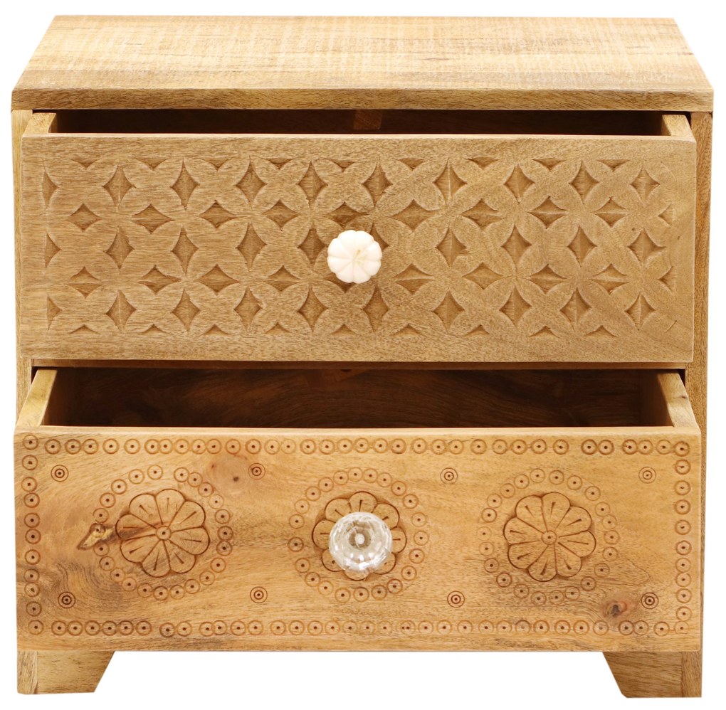 furniture-nabytek.cz - Drevený nočný stolík z manga 45x50x40