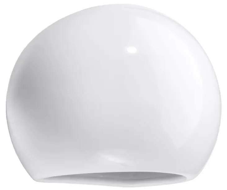 Nástenné svietidlo Globe, 1x biele keramické tienidlo, b