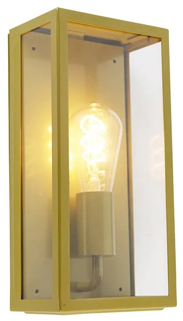 Priemyselné vonkajšie nástenné svietidlo zlaté IP44 so sklom - Rotterdam