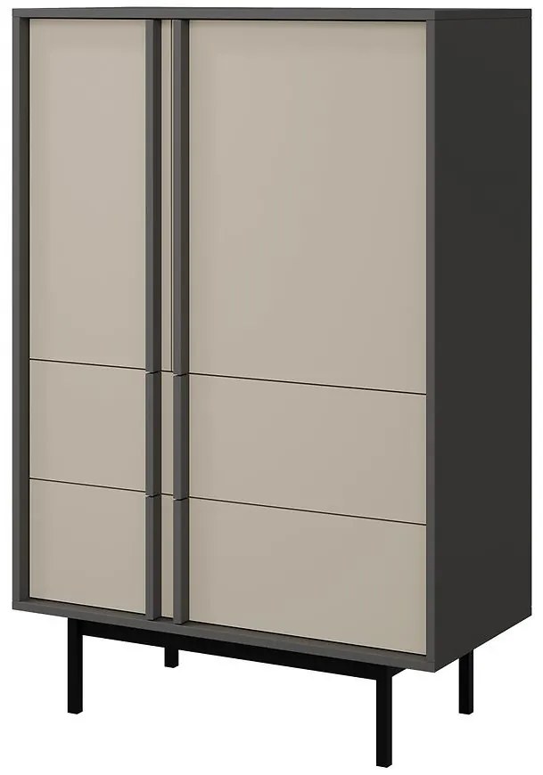 Skrinka Alsy 5 svetlobéžová/Antracit