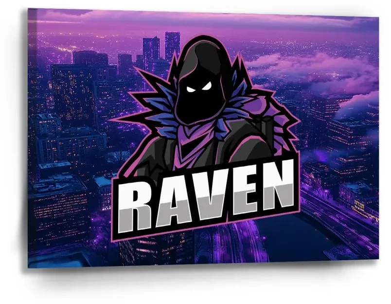 Sablio Obraz FORTNITE RAVEN Steampunk mesto - 90x60 cm