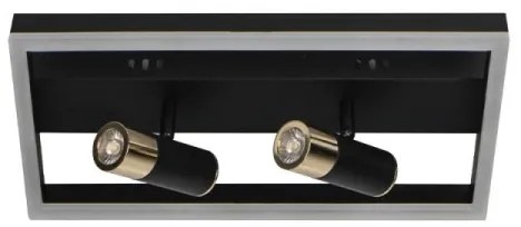 LED Stmievateľné stropné svietidlo LED/50W/230V 3000-6500K čierna +diaľkové ovládanie