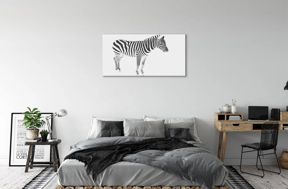 Obraz na plátne maľované zebra 140x70 cm