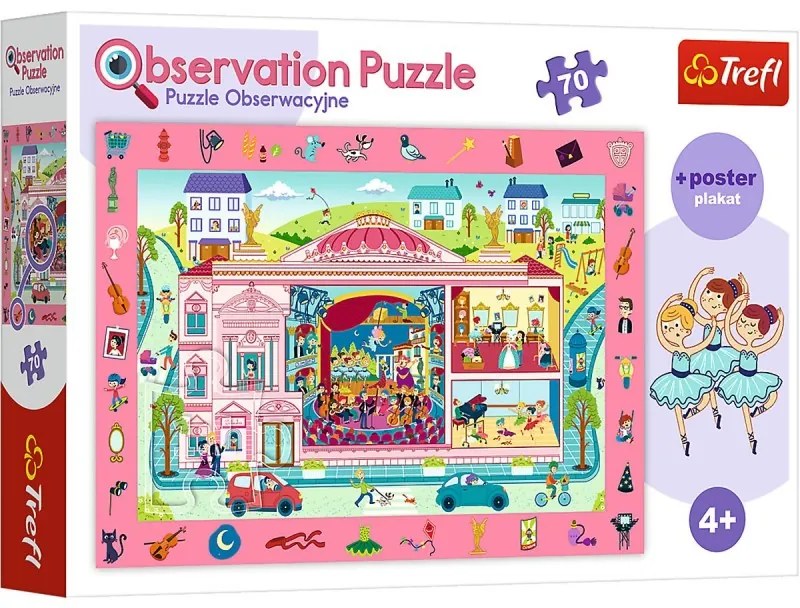 15533 Detské puzzle - Big pink house - 70ks
