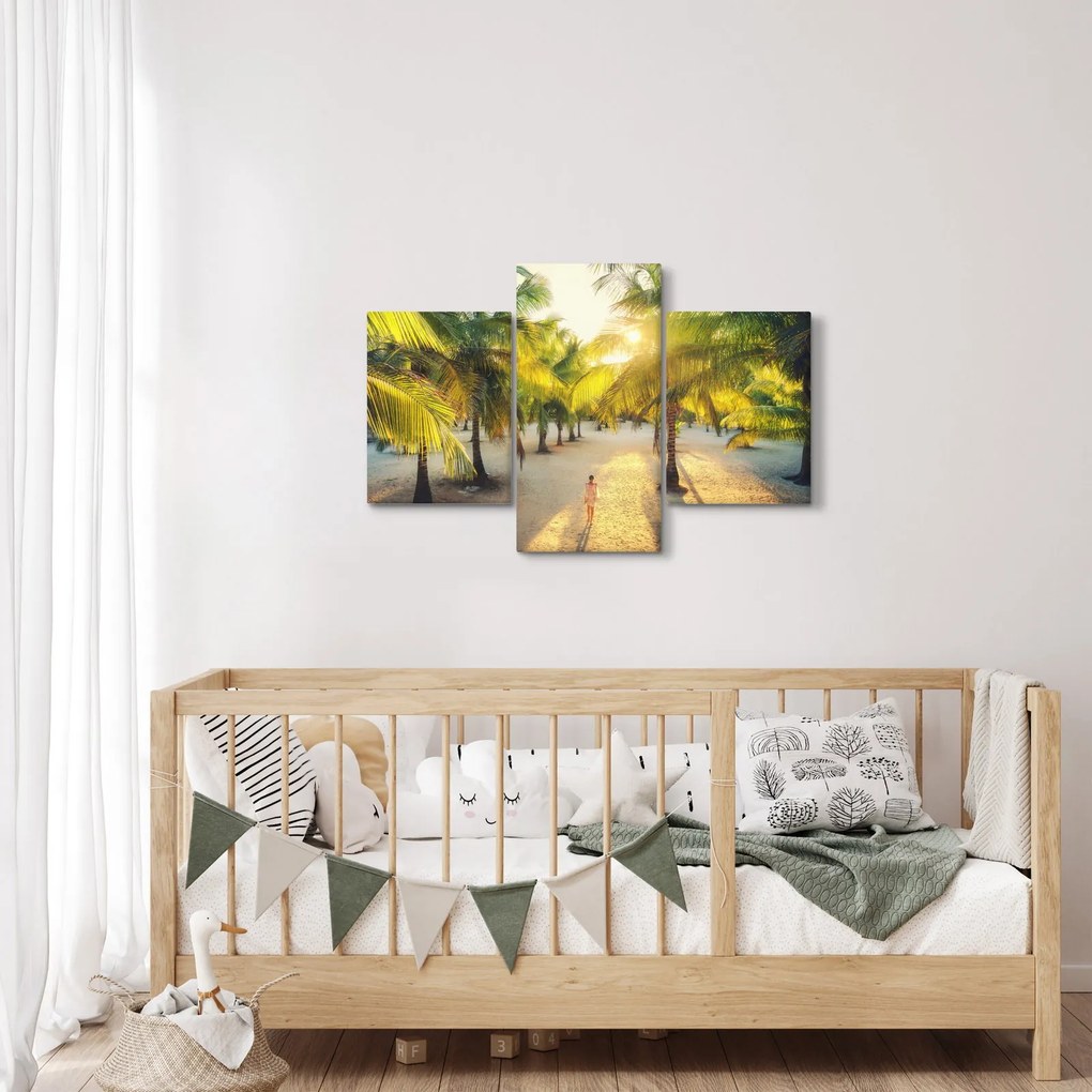 Obraz - Žena v palmách (90x60 cm)
