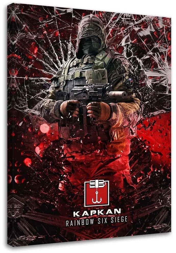 Gario Obraz na plátne Hra s červenou postavou Rainbow Six Siege - SyanArt Rozmery: 60 x 90 cm