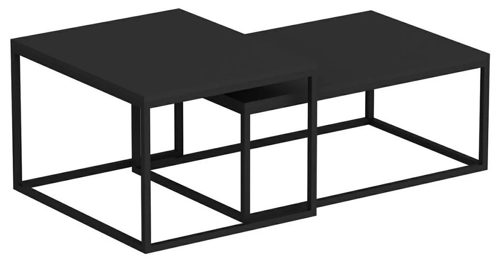 Set konferenčných stolíkov Lika (Čierna). Vlastná spoľahlivá doprava až k Vám domov. 1073006