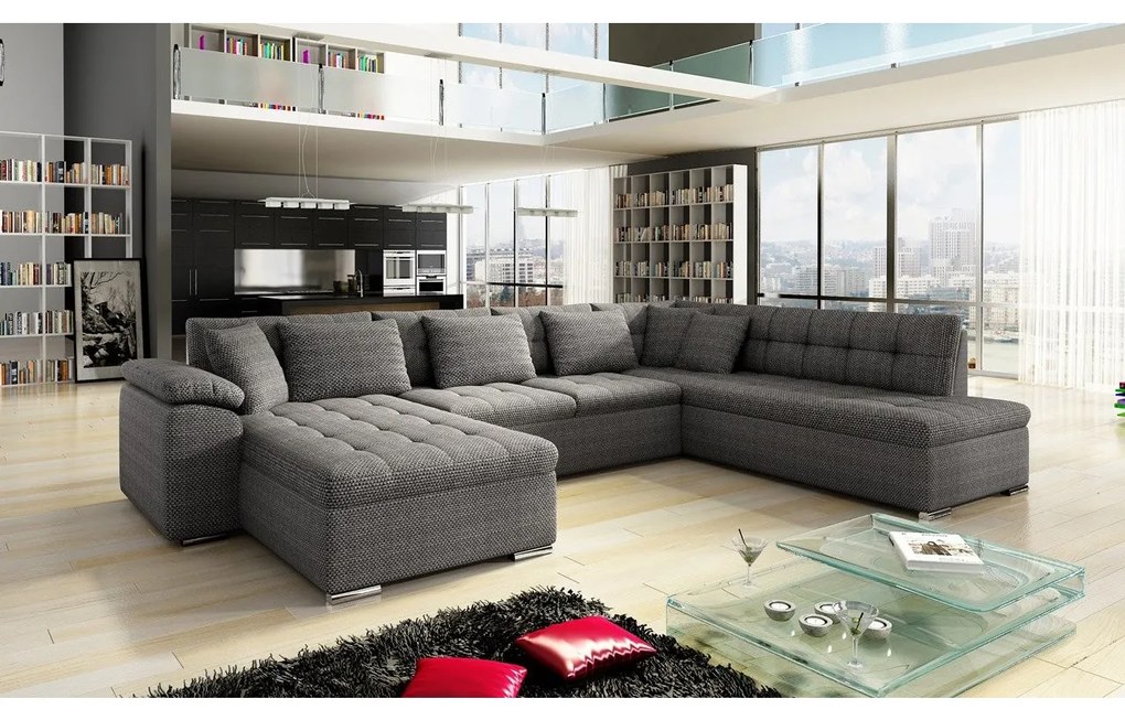 Rohová sedačka Tony s funkciou spania, Dostupné poťahy: Wave 05, Strana: Ľavá - U