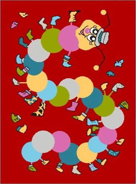 Detský koberec  Agnella Funky Top Iwo Amarylis bordový