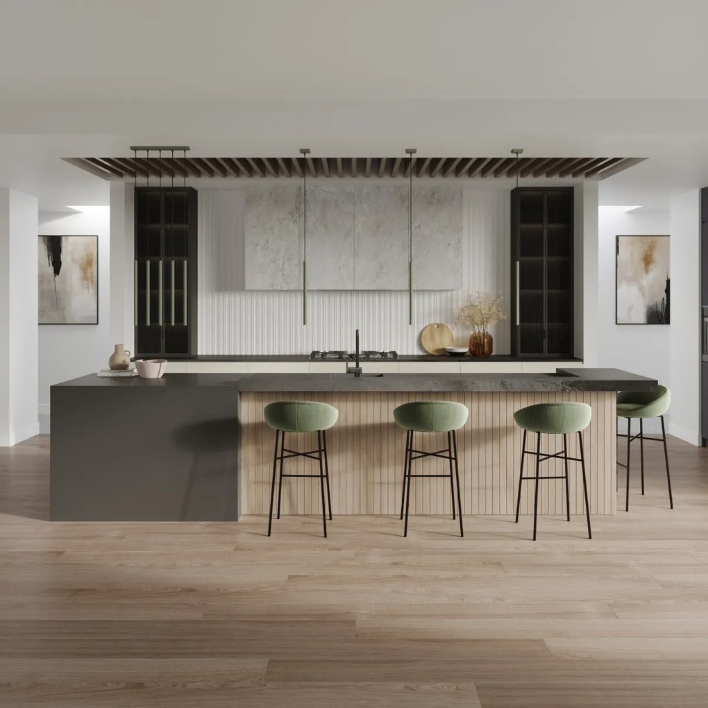 Závesné svietidlo Pastelo, 3x olivové kovové tienidlo, o