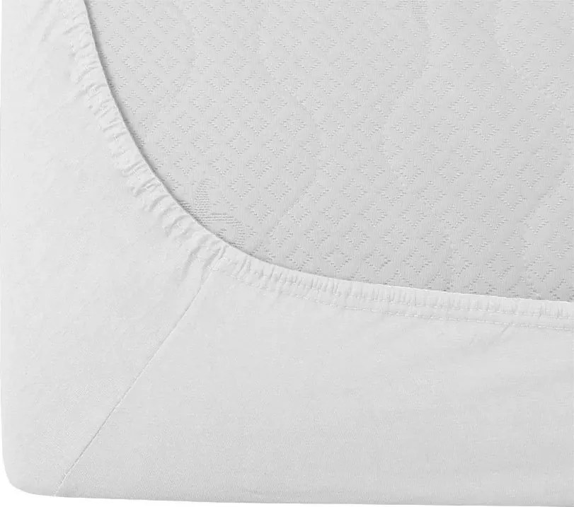 Sada krepových obliečok GABRIELA modré + plachta Jersey 90 x 200 cm biele, jednolôžko