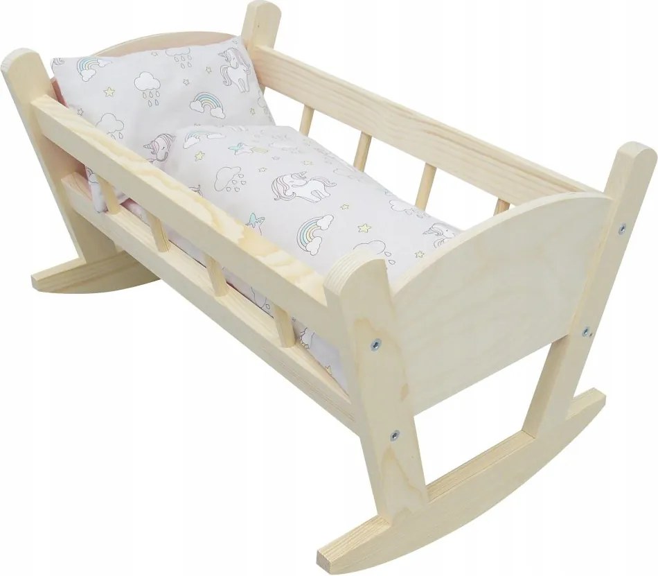 Drevená kolíska pre bábiky