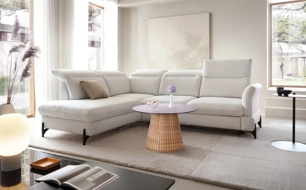 Okrúhly konferenčný stolík Ascoli, 80 cm, svetlý orech