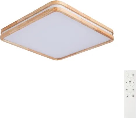 Brilagi - stmievateľné LED svietidlo MOLINA SQUARE LED/80W/230V, dub, 60x60 cm + diaľkový ovládač