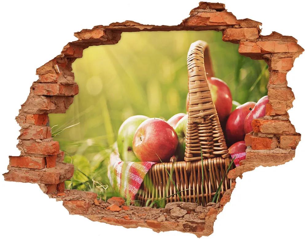 Diera 3D fototapeta na stenu Jablká v koši nd-c-70920367