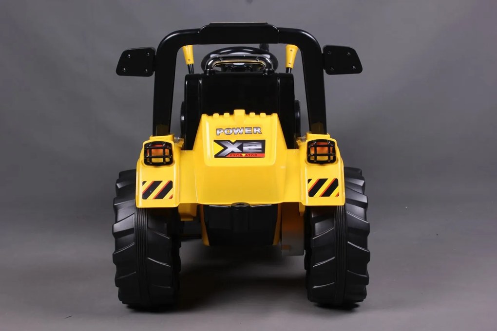 Detské elektrické autíčko BestBerg BBCC-40Y - nakladač / od 3 rokov / nosnosť 30 kg / žltá