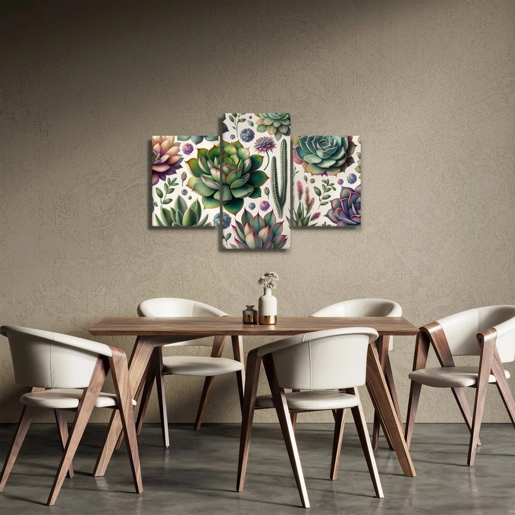 Obraz - Sukulenty (90x60 cm)