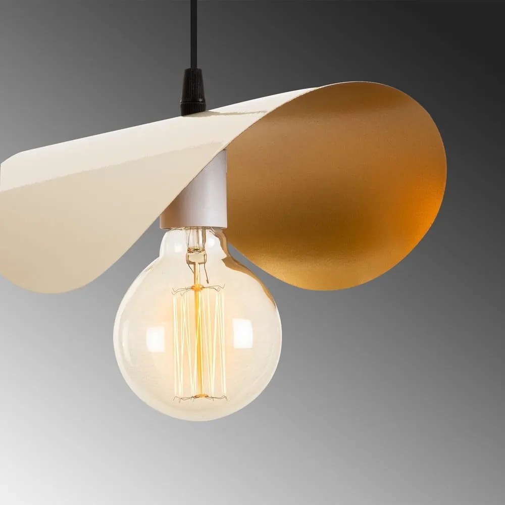 Závesné svietidlo v bielo-zlatej farbe Sivani – Opviq lights