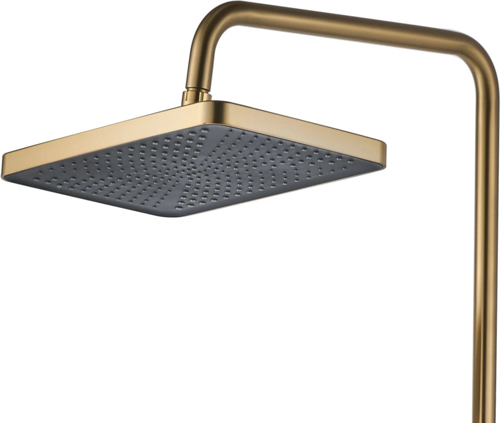 Rea Helix, nástenný sprchový set s termostatickou batériou a bidetovou spŕškou, zlatá matná, REA-P6621