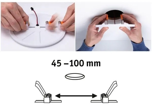 Paulmann 92397 - LED/8,5W IP44 Kúpeľňové podhľadové svietidlo VARIFIT 230V