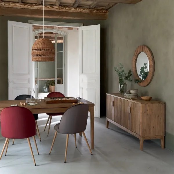 Atmosphera - Nástenné zrkadlo PAMELA pr. 83 cm jedľa