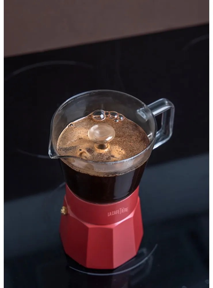 Červená moka kanvička z nerezovej ocele 0.29 l La Cafetiere Verona - Kitchen Craft