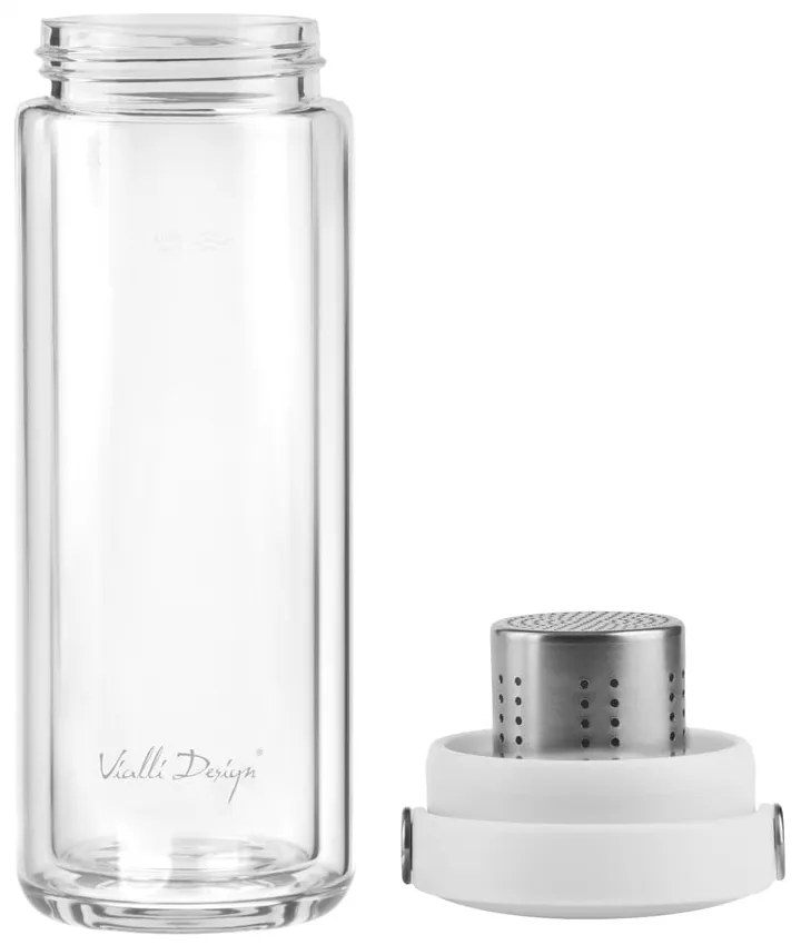 Biela sklenená fľaša 350 ml Fuori – Vialli Design