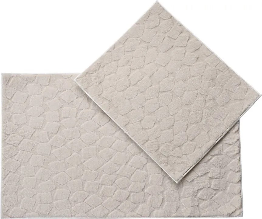 Béžové kúpeľňové predložky v súprave 2 ks 60x100 cm Rabbit – Foutastic