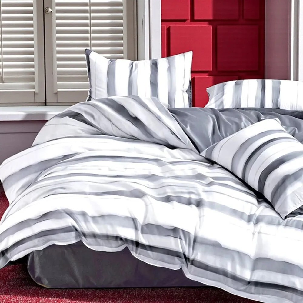 Posteľné obliečky Homa KORSA GREY 7-dielna sada 140x200 cm