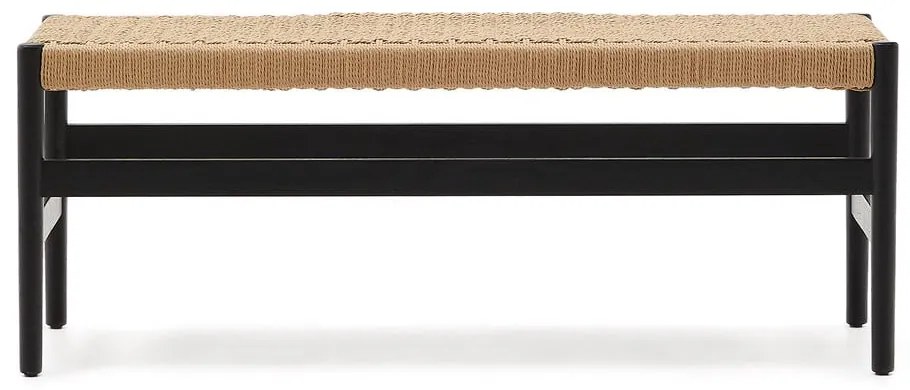 Lavica v čierno-prírodnej farbe Zaide – Kave Home