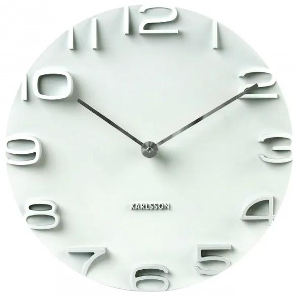 Nástenné hodiny Karlsson 5311WH, On The Edge, 42 cm