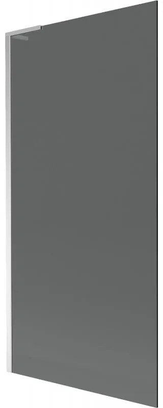 Mexen Next L, 1-krídlová vaňová zástena 90, x 150 cm, 6mm šedé sklo, chrómový profil, 895-050-000-03-40-01
