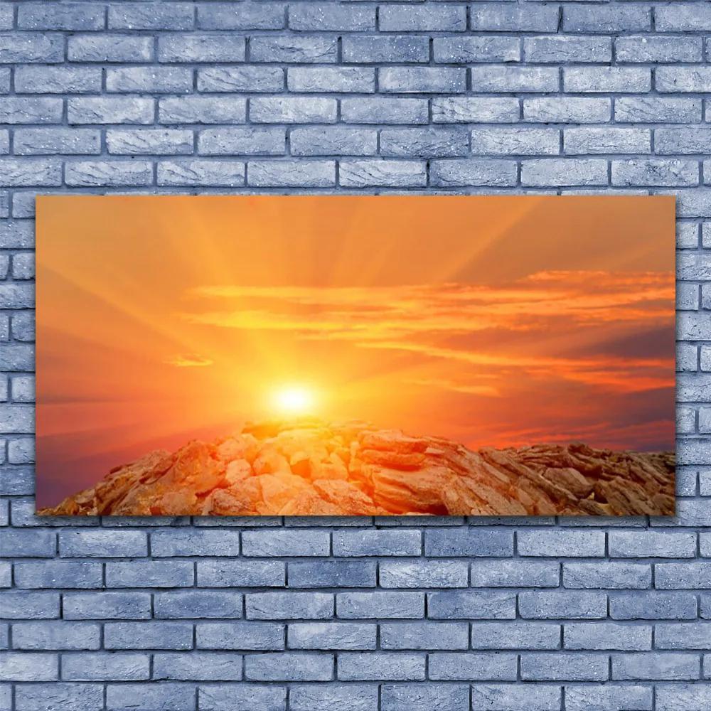 Obraz plexi Slnko nebo hora krajina 120x60 cm