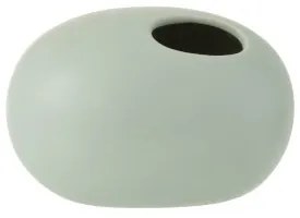 Svetlo zelená keramická oválna váza Pastel Green S - 16 * 10 * 10,6 cm