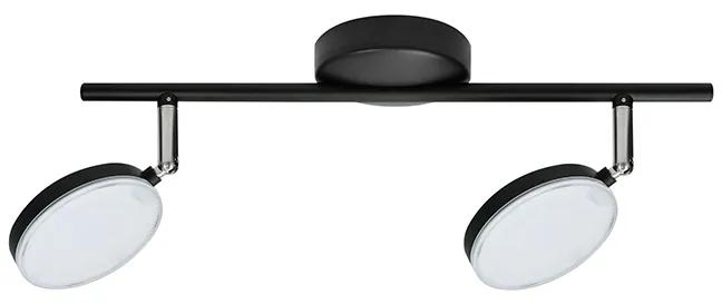 PLX LED stropné / nástenné bodové osvetlenie COOPER, 2x5W, teplá biela, čierne