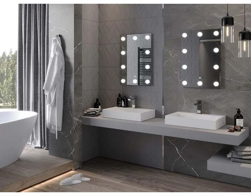 Mexen Dona, LED kúpeľňové zrkadlo s podsvietením 50 x 70 cm, 6000K, ochrana proti zahmlievaniu, 9818-050-070-611-00