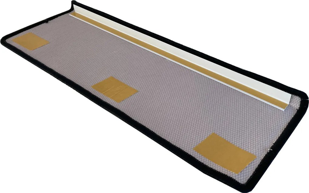 Nášľapy na schody Grenoble šedý obdĺžnik, samolepiaci - 25x80 obdĺžnik (rozmer vrátane ohybu) Vopi