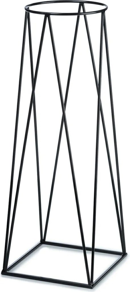 STOJAN NA KVETINÁČ SQUARE 96X30X30 CM ČIERNA