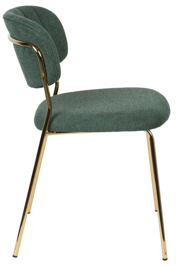 Tmavozelené jedálenské stoličky v súprave 2 ks Jolien - White Label