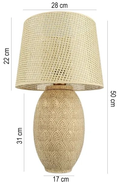 Stolná lampa RAMZES 1xE27/40W/230V zlatá