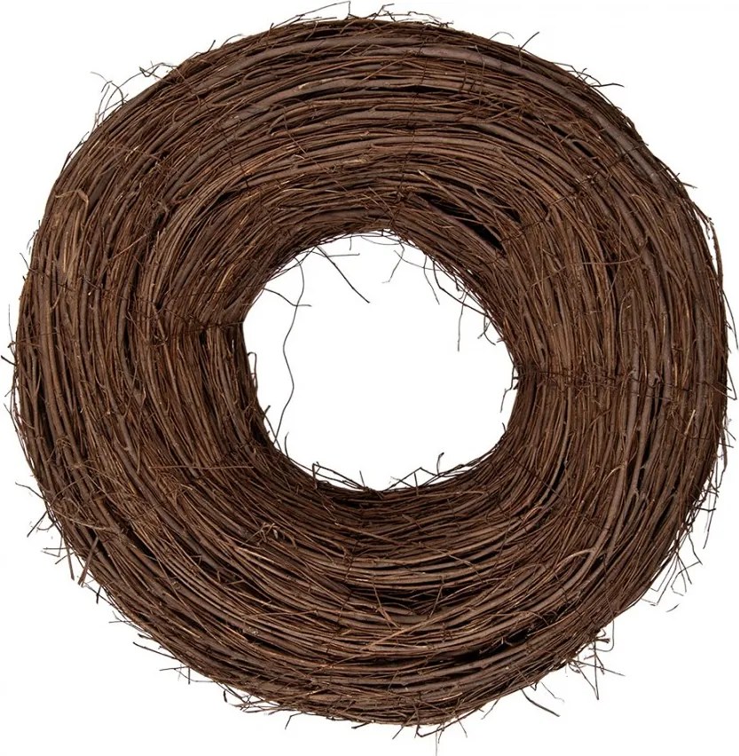 Prírodný hnedý prútený brestový veniec Elm L - Ø 50*14 cm